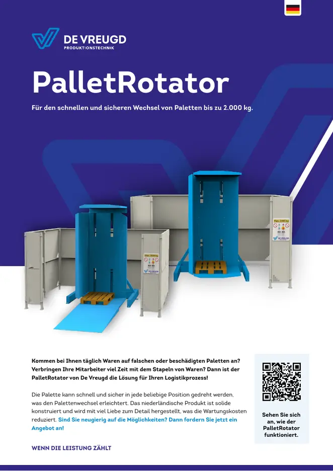 Titelseite der Broschüre „PalletRotator“